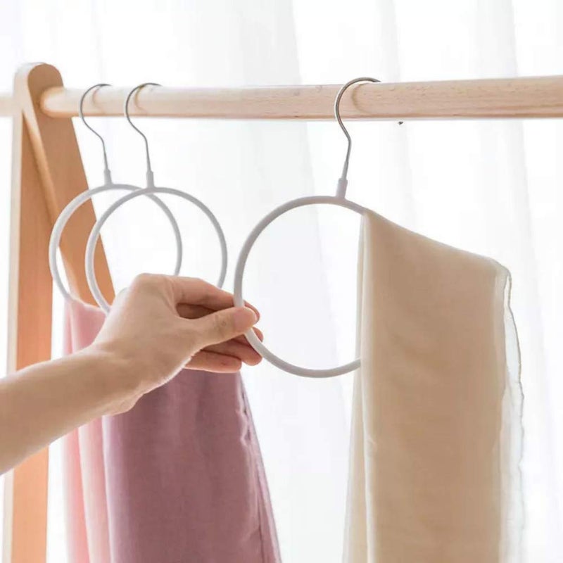 Joyindecor Belt/Scarf Hangers Organizer for Closet - 8 PCS Nonslip Large Scarves Holder Rack for Neckties, Winter Shawls Display, Pashminas (White) - Image 4